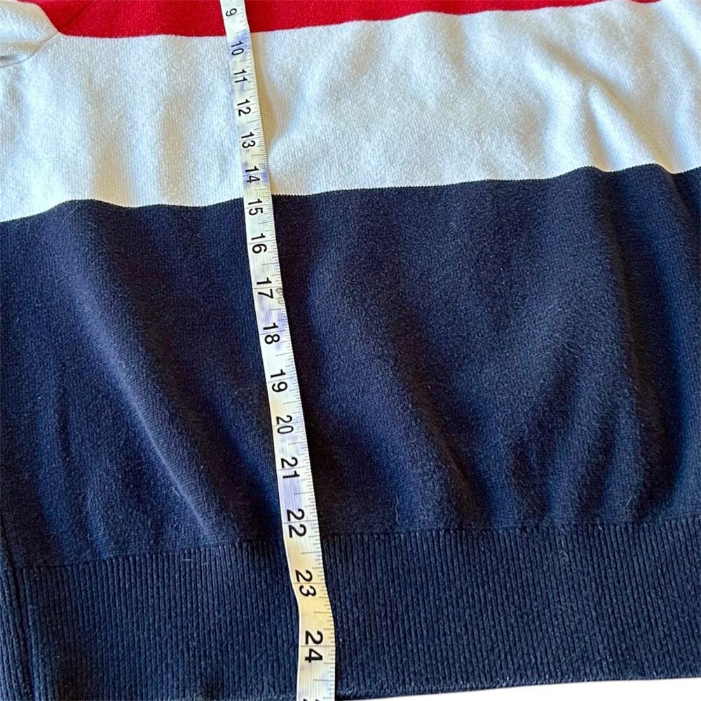 Men’s Tommy Hilfiger Crew Neck Mid-weight Cotton Color Block Americana Sweater - Picture 4 of 11